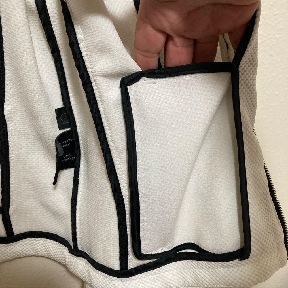 Black Rivet White Jacket Textured Women's Size M zipper sleeve - Picture 7 of 16